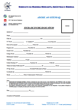 Imagem da ficha de inscrição SITEMAQ